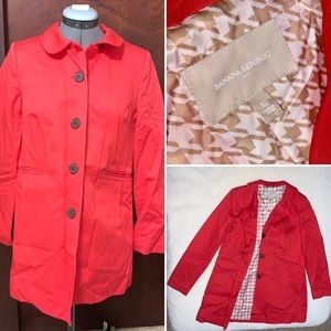 Banana Republic red cotton coat (never been used)